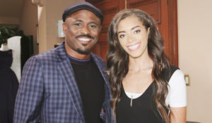 Zoe with her dad, Reese, on Bold and the Beautiful.