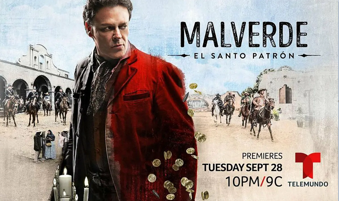 poster for "Malverde: El Santo Patrón" on Telemundo