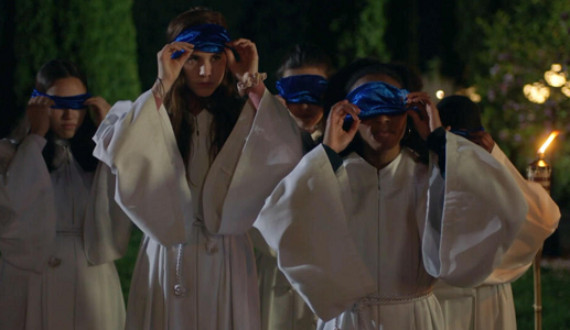 The girls in an initiation on "Dying to Belong" on Lifetime