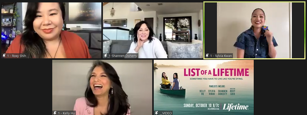 Kelly Hu, Roxy Shih, Shannen Doherty and Sylvia Kwan of "List of a Lifetime" on Lifetime