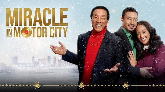 Tia Mowry, Smokey Robinson, and Mark Taylor of "Miracle in Motor City" on Lifetime