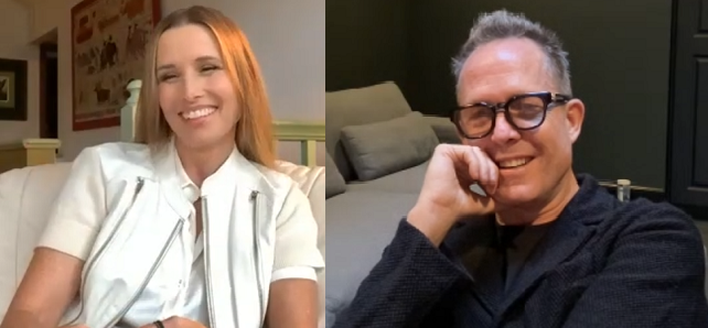 Shawnee Smith and Dean Winters of "Christmas Vs. The Walters"