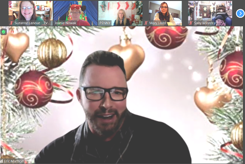 Eric Martsolf and fans on Zoom