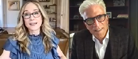 Holly Hunter and Ted Danson on Zoom interview for "Mr. Mayor" on NBC 3/8/22
