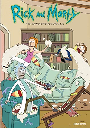 "Rick and Morty Seasons 1 - 5" DVD cover