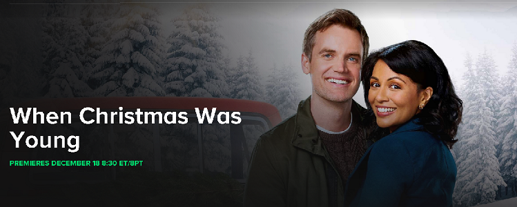 Karen David and Tyler Hilton in "When Christmas Was Young" on CBS