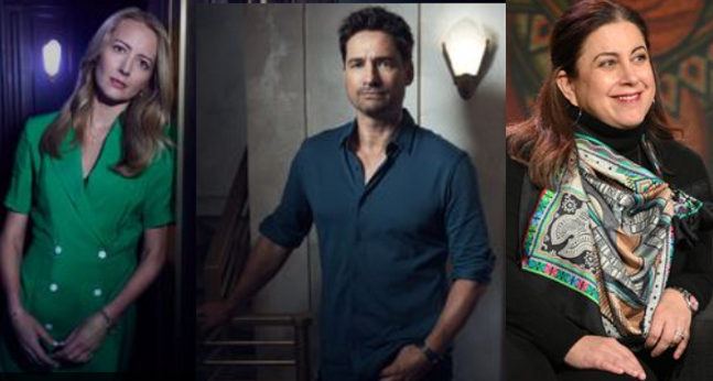Warren Christie, Amy Acker and Emily Fox of "The Watchful Eye" on Freeform