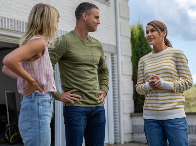 Colin Egglesfield, Chrishell Stause and Laura Ramsey in "A Rose For Her Grave: The Randy Roth Story" on Lifetime