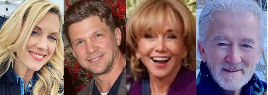 Lauren Lee Smith, Marc Blucas, Linda Purl and Patrick Duffy from panel for "Doomsday Mom" on Lifetime - photos from Lifetime and actors' social media