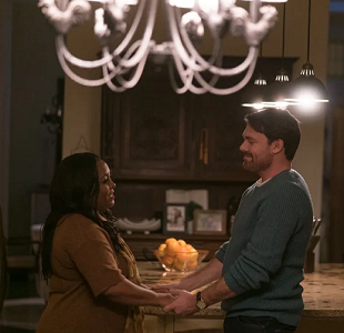 Keshia Knight Pulliam and Michael Strickland play husband and wife Bethany and Terrence in "The Hillsdale Adoption Scam" on Lifetime